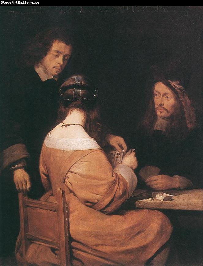 TERBORCH, Gerard Card-Players awr